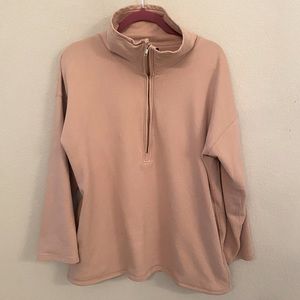 JCrew beige half zip pullover